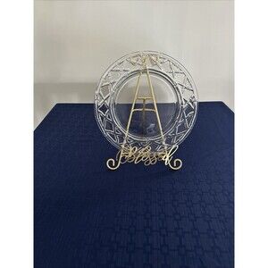 Tiffany & Co Crystal Bamboo Pattern 12 In Charger  Small Flaw Back See Pics